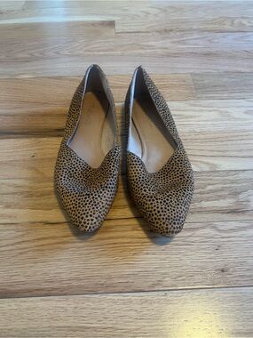 Madewell Leopard-Print calf hair Pointed Flats in Tan and Black